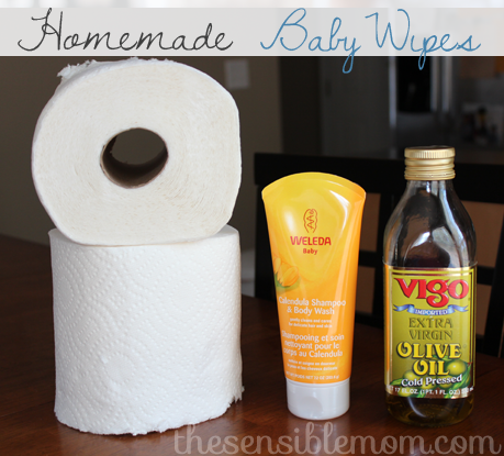 homemade diy baby wipes