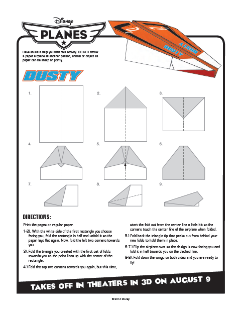 Dusty Plane Instructions