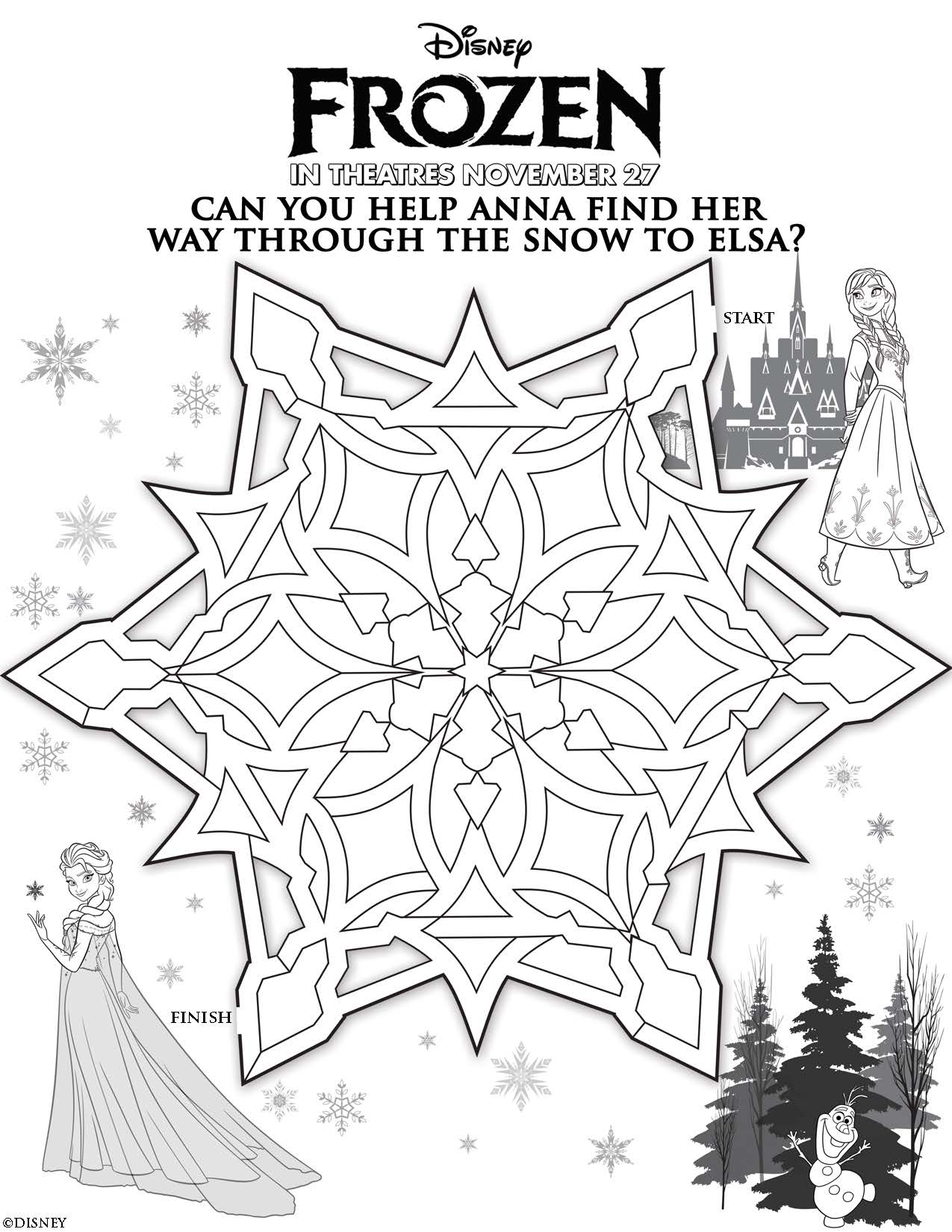 Disney39s FROZEN Printable Activities and Games for Kids