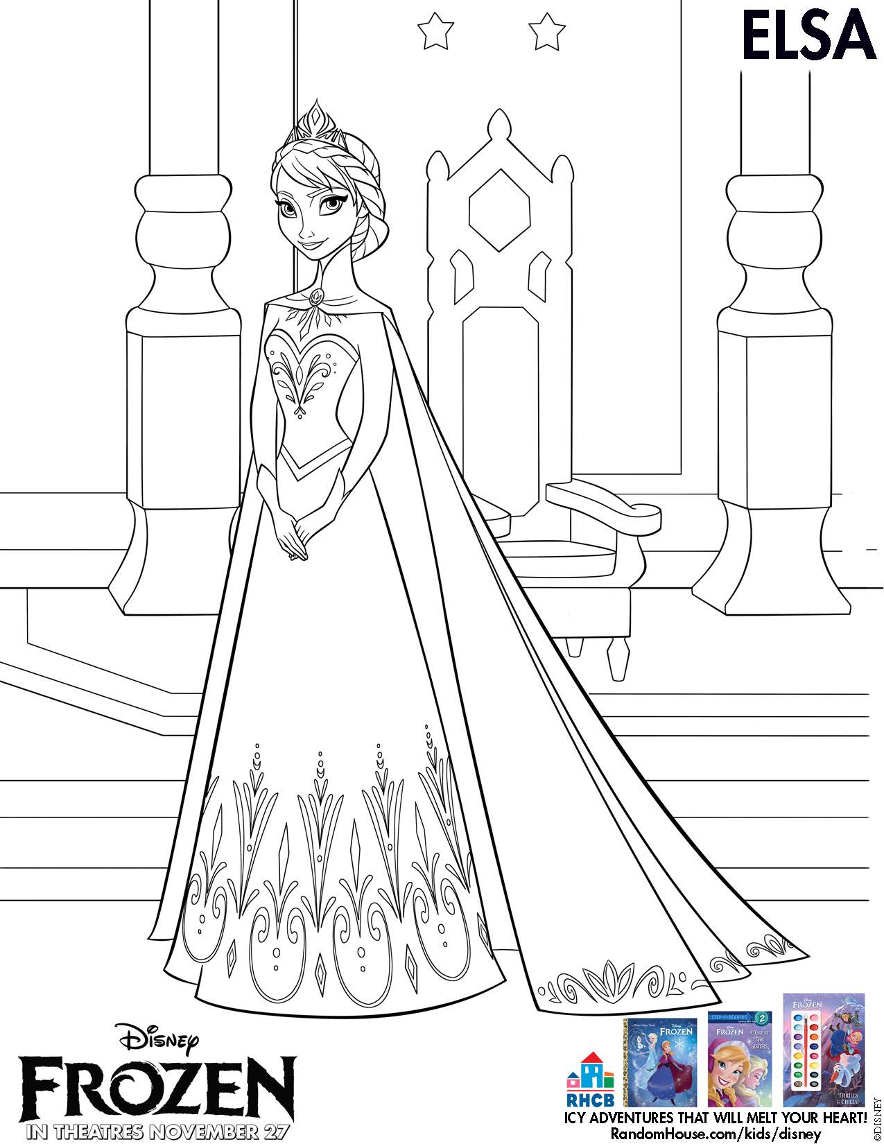 Elsa Coloring Page