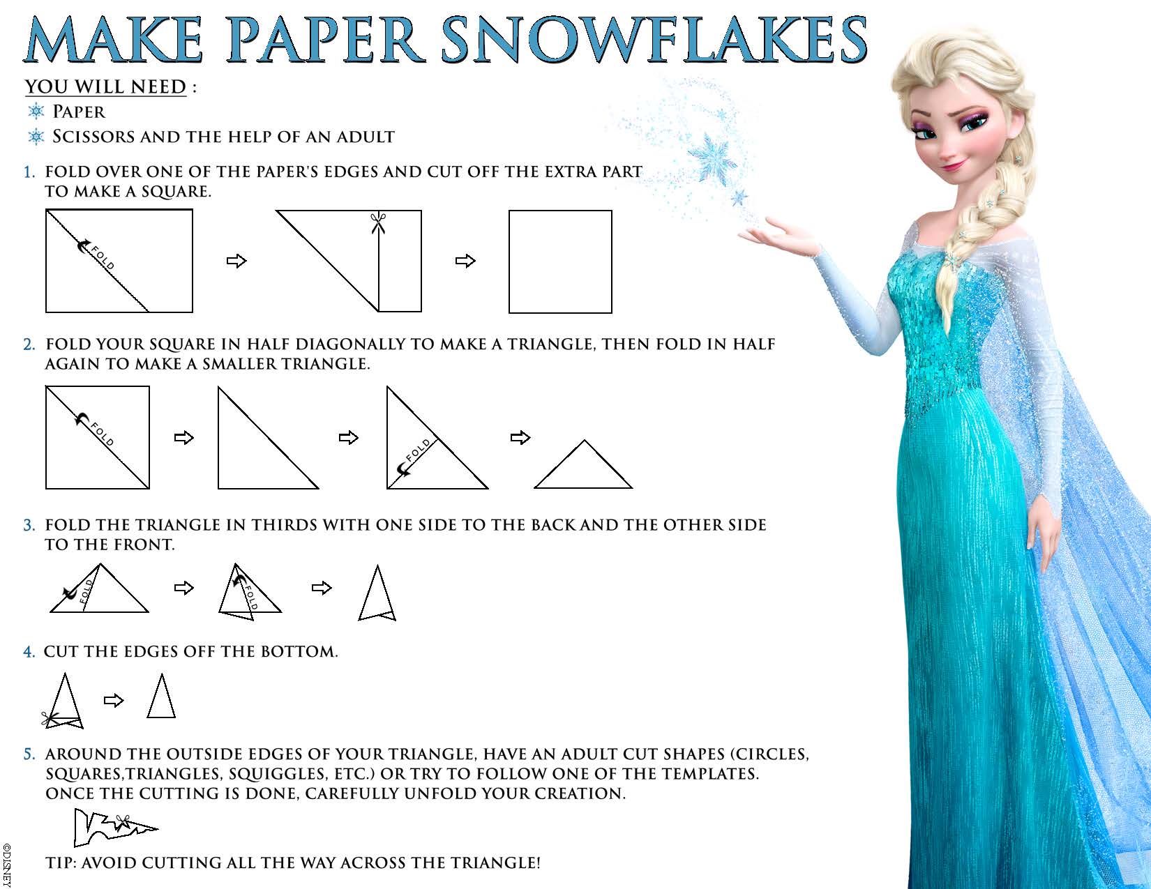 Make Paper Snowflakes