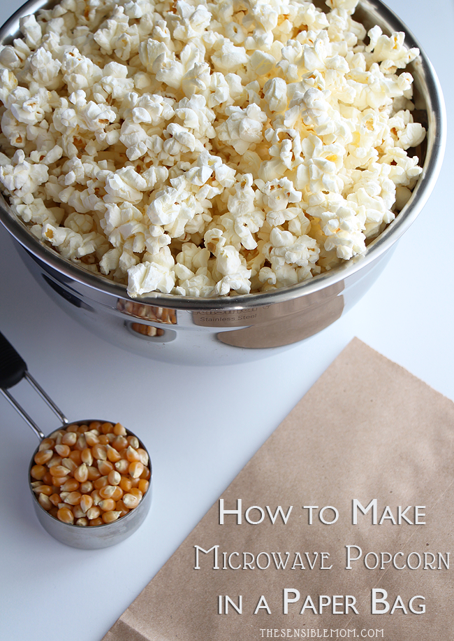 How to Make Microwave Popcorn in a Paper Bag (Video + Recipe)