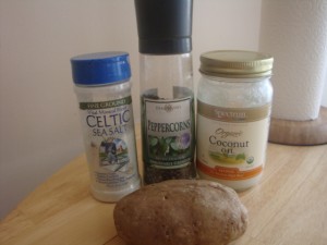Ingredients for baked potatoes