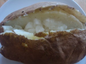 potato with coconut oil