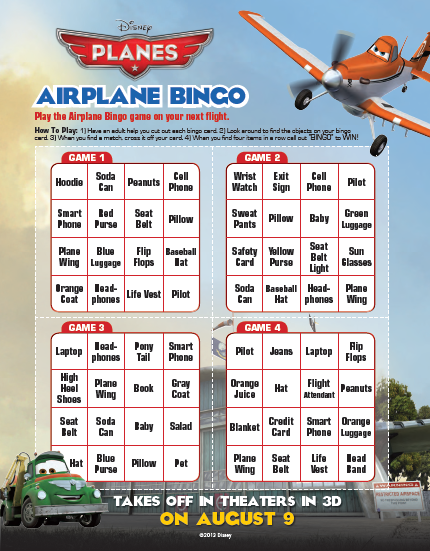 Airplane Bingo