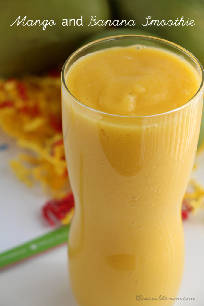 This is a delicious recipe for a mango and banana smoothie! #MakeItMango