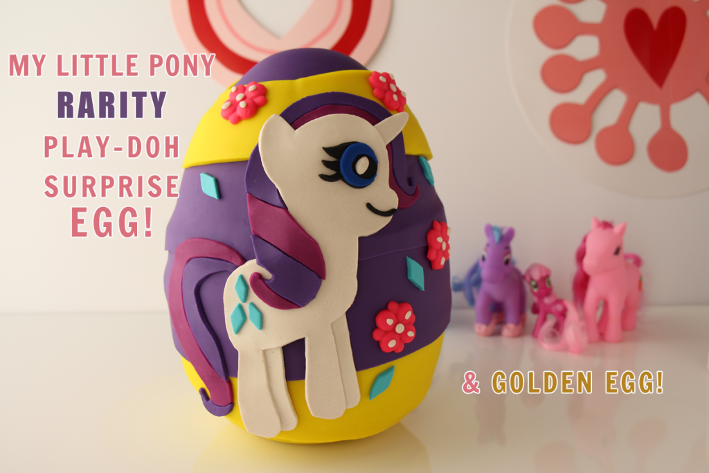 My Little Pony RARITY Play Doh Surprise Egg - Pinkie Pie, Rainbow Dash, Applejack, Fluttershy, and more!