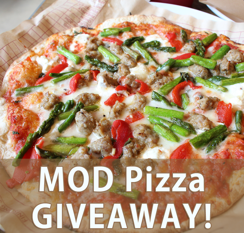 Enter for a chance to win 5 MOD Pizza coupons good for pizzas of any size with any toppings at any MOD Pizza location nationwide! #giveaway (Ends 5/19/16) #pizza #modpizza #familytime